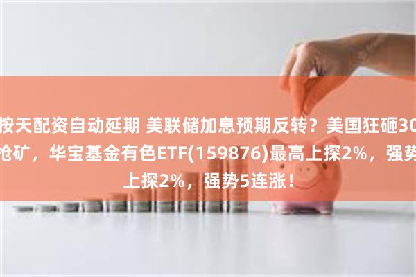 按天配资自动延期 美联储加息预期反转？美国狂砸30亿美元抢矿，华宝基金有色ETF(159876)最高上探2%，强势5连涨！