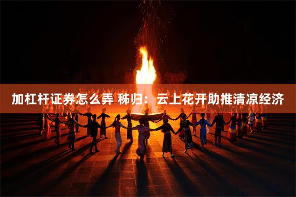 加杠杆证券怎么弄 秭归：云上花开助推清凉经济