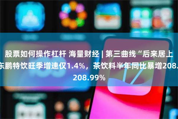 股票如何操作杠杆 海量财经 | 第三曲线“后来居上”？东鹏特饮旺季增速仅1.4%，茶饮料半年同比暴增208.99%