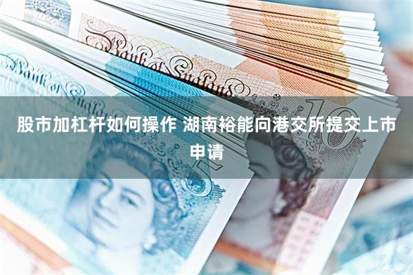 股市加杠杆如何操作 湖南裕能向港交所提交上市申请