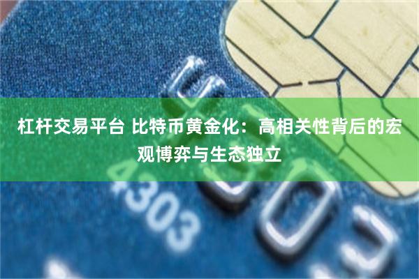 杠杆交易平台 比特币黄金化：高相关性背后的宏观博弈与生态独立