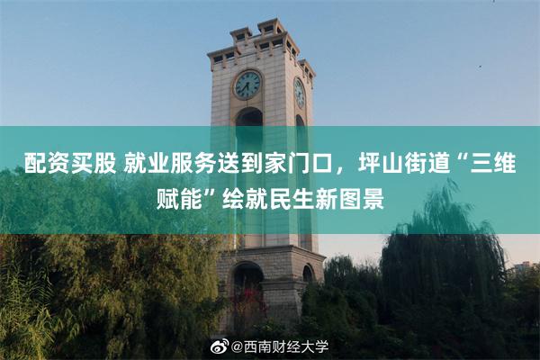 配资买股 就业服务送到家门口，坪山街道“三维赋能”绘就民生新图景